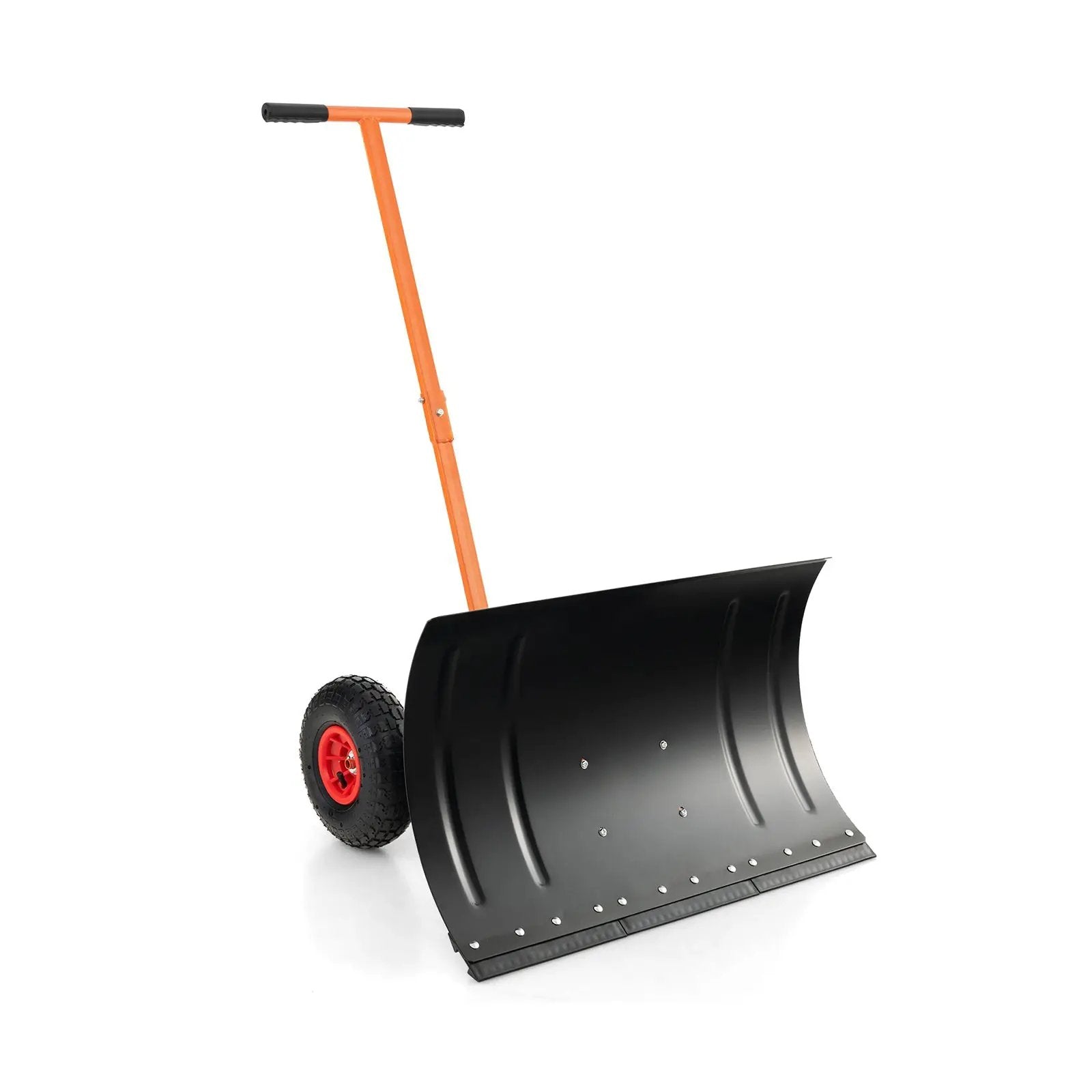 29 Inches Snow Pusher for Driveway-Orange by DirectDeals