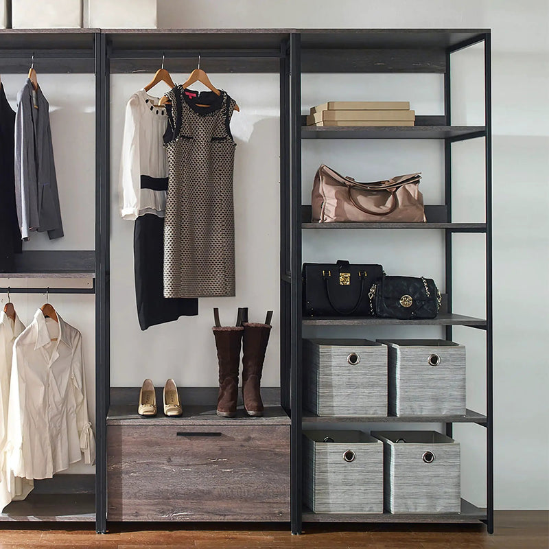 Monica - Walk-In Closet System, Modular Design - Rustic by HouseOfZazla