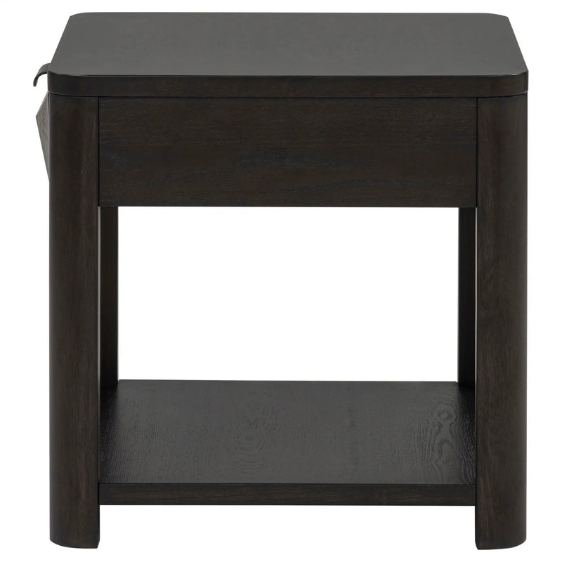 Marcelo Wood End Table with Drawer and Shelf Coffee by Unique Piece Furniture