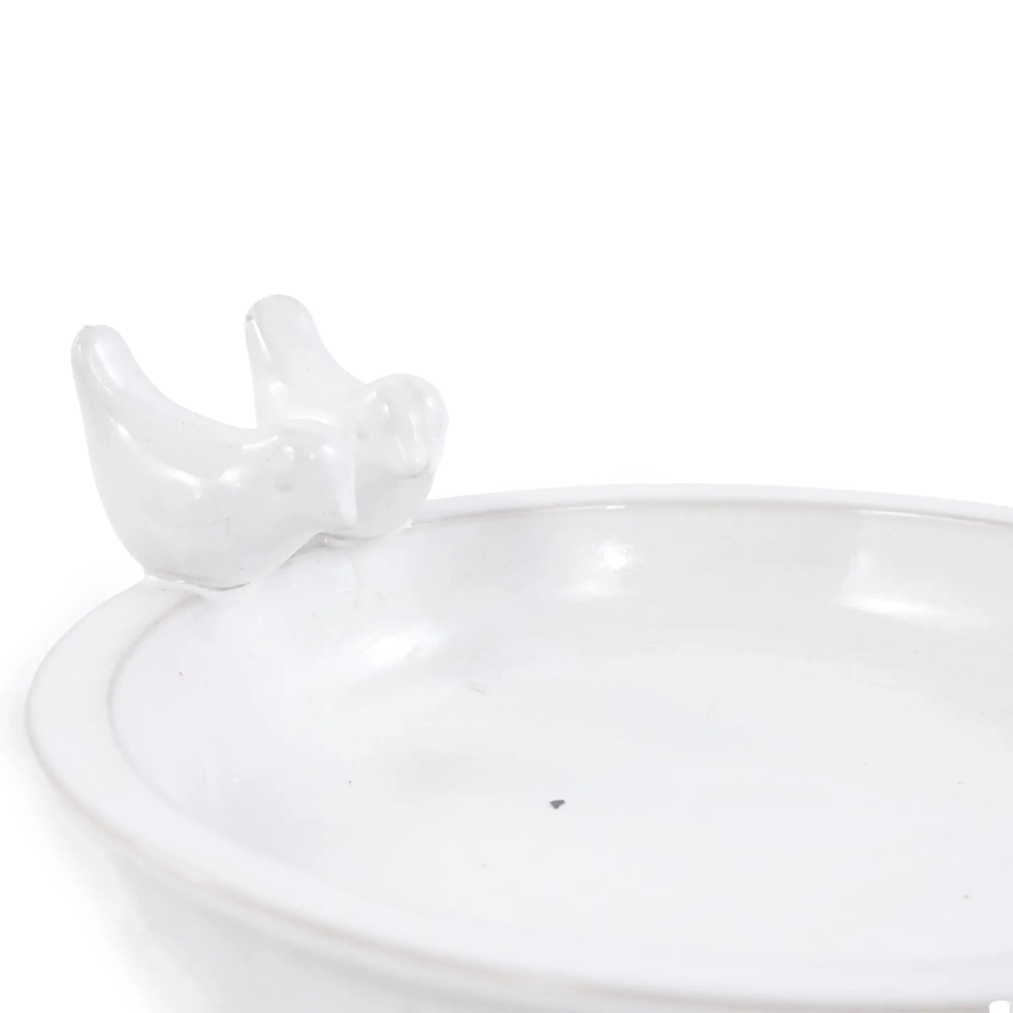 Handmade Ceramic Bird Bath - 11.8 Inch Glossy by HouseOfZazla