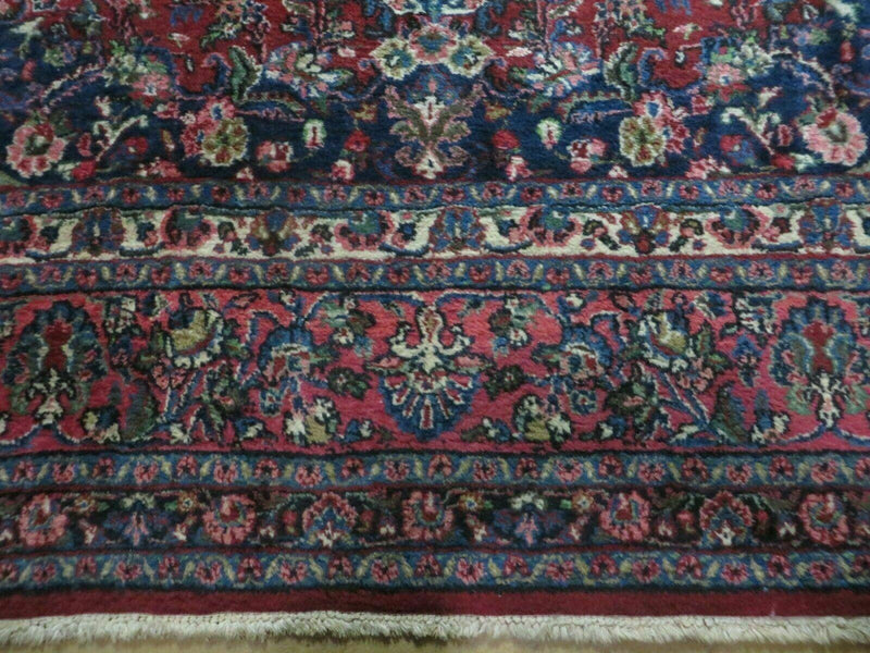 Persian Sarouk Rug 9x12 - Semi Open Field Medallion Carpet by Jewel Rugs