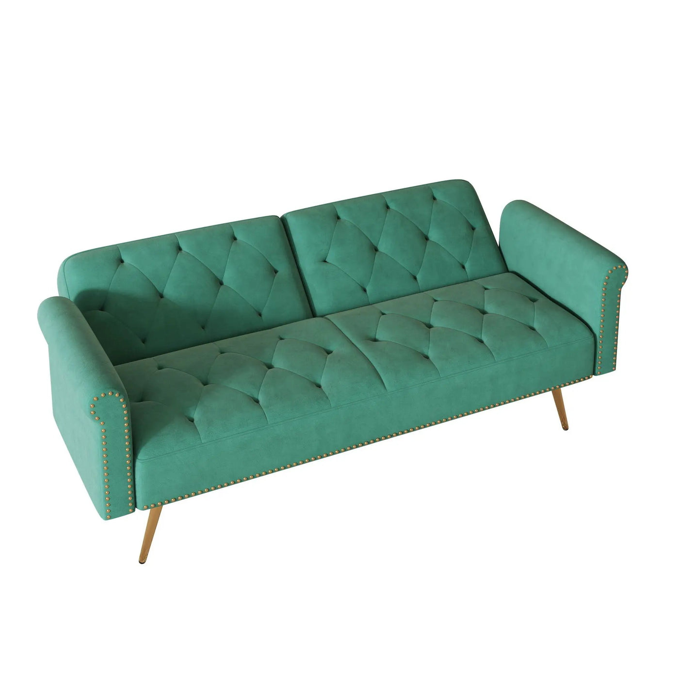 Luxurious Sofa Bed With Nail Head Trim And Matching Pillow by HouseOfZazla