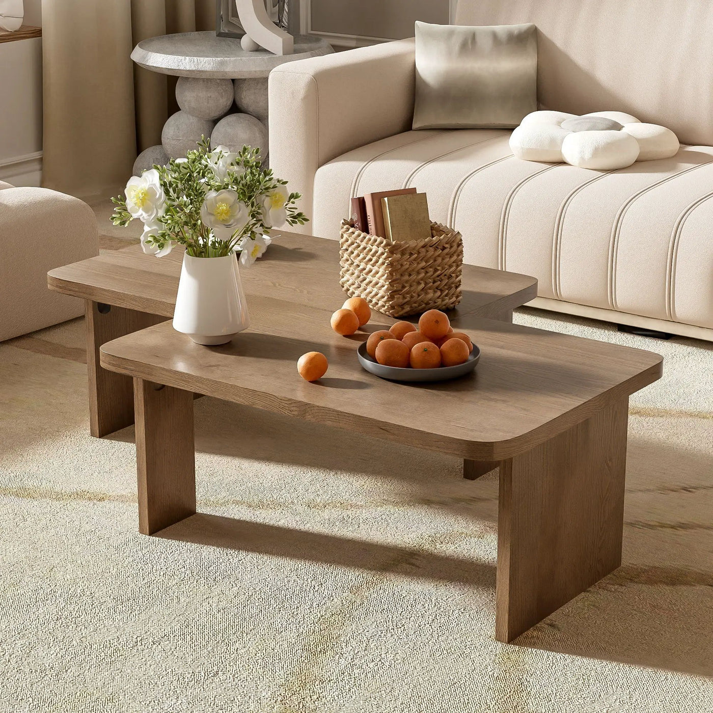 Modern Minimalist Coffee Table Set With Splicing Design by HouseOfZazla