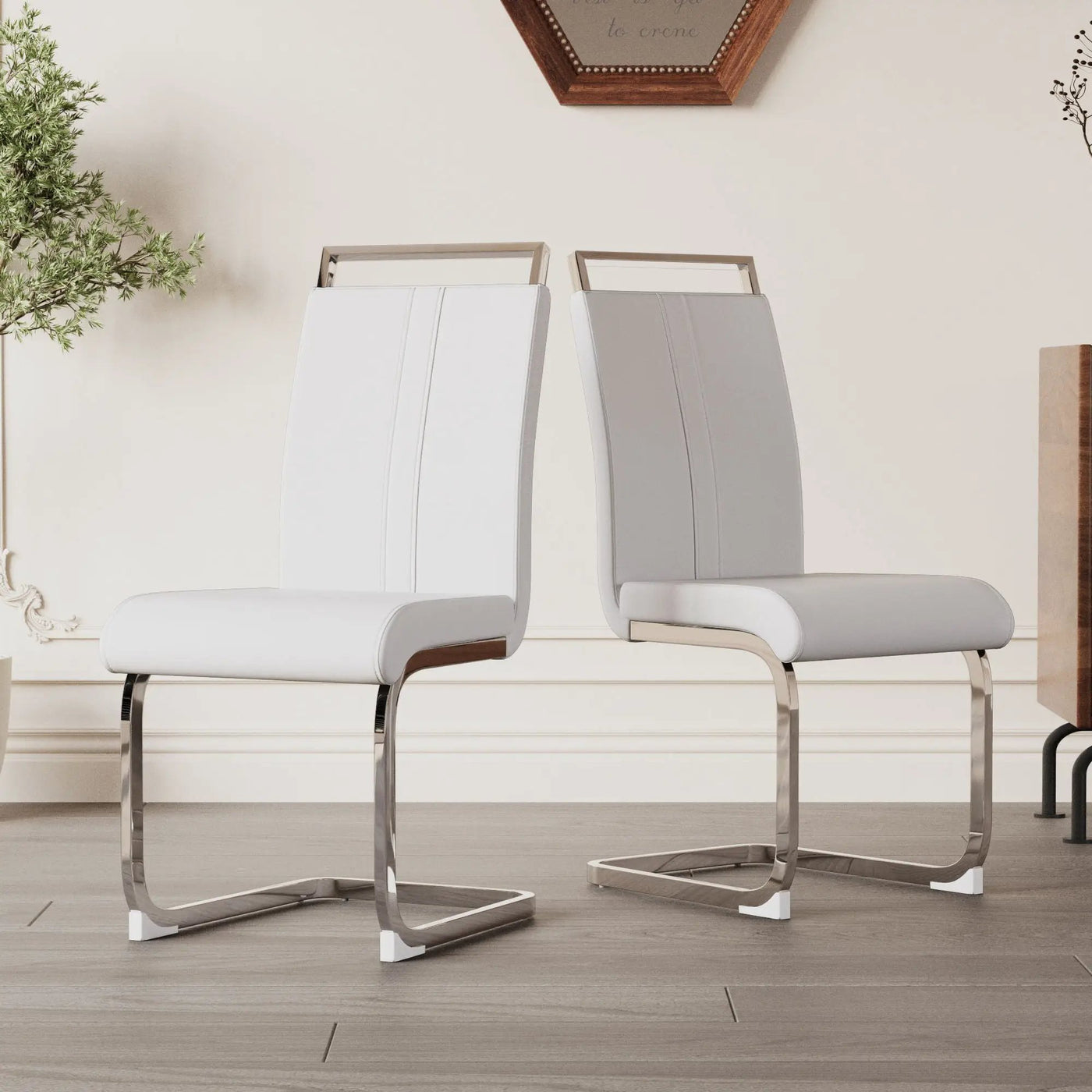 Modern Dining Chairs With Padded Seat, High Back by HouseOfZazla