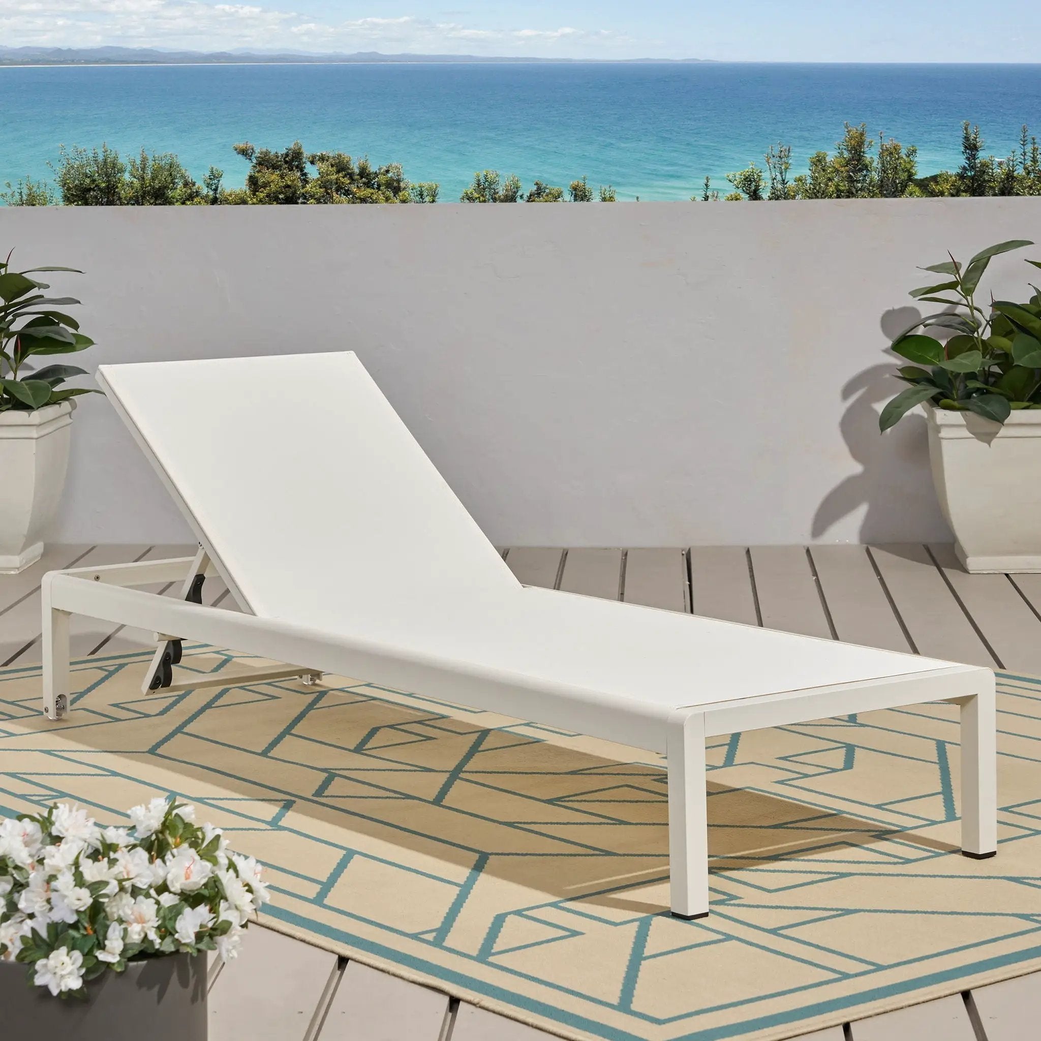 Outdoor Patio Chaise Lounge with 5 Reclining Positions by HouseOfZazla