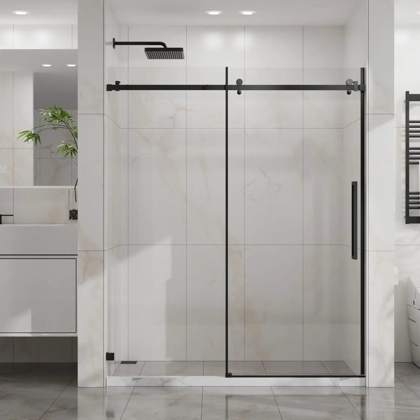 Frameless Tub Sliding Shower Door With Easy Clean Coating by HouseOfZazla