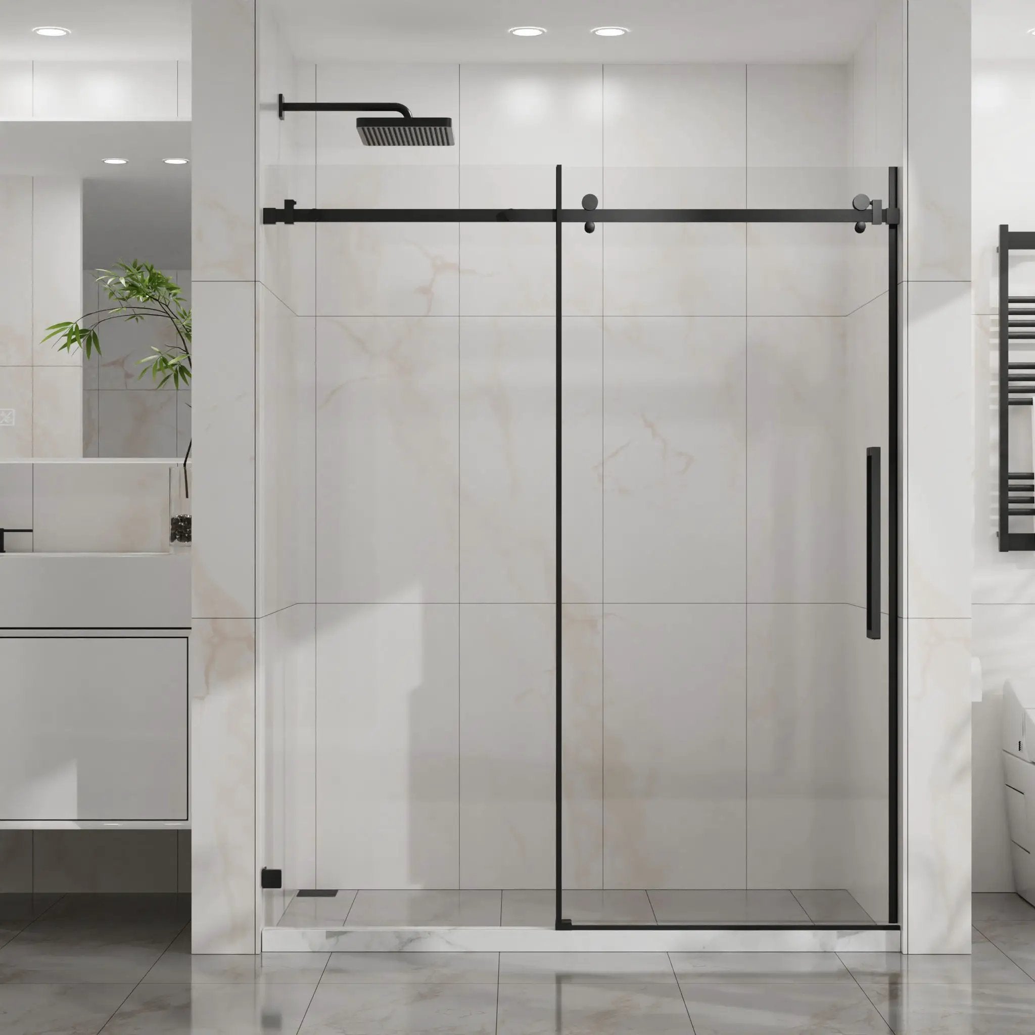 Frameless Tub Sliding Shower Door With Easy Clean Coating by HouseOfZazla