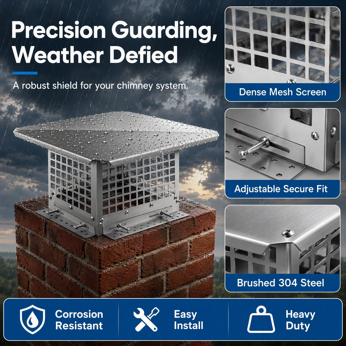 Stainless Steel Adjustable Chimney Cap, photo 6 of 10
