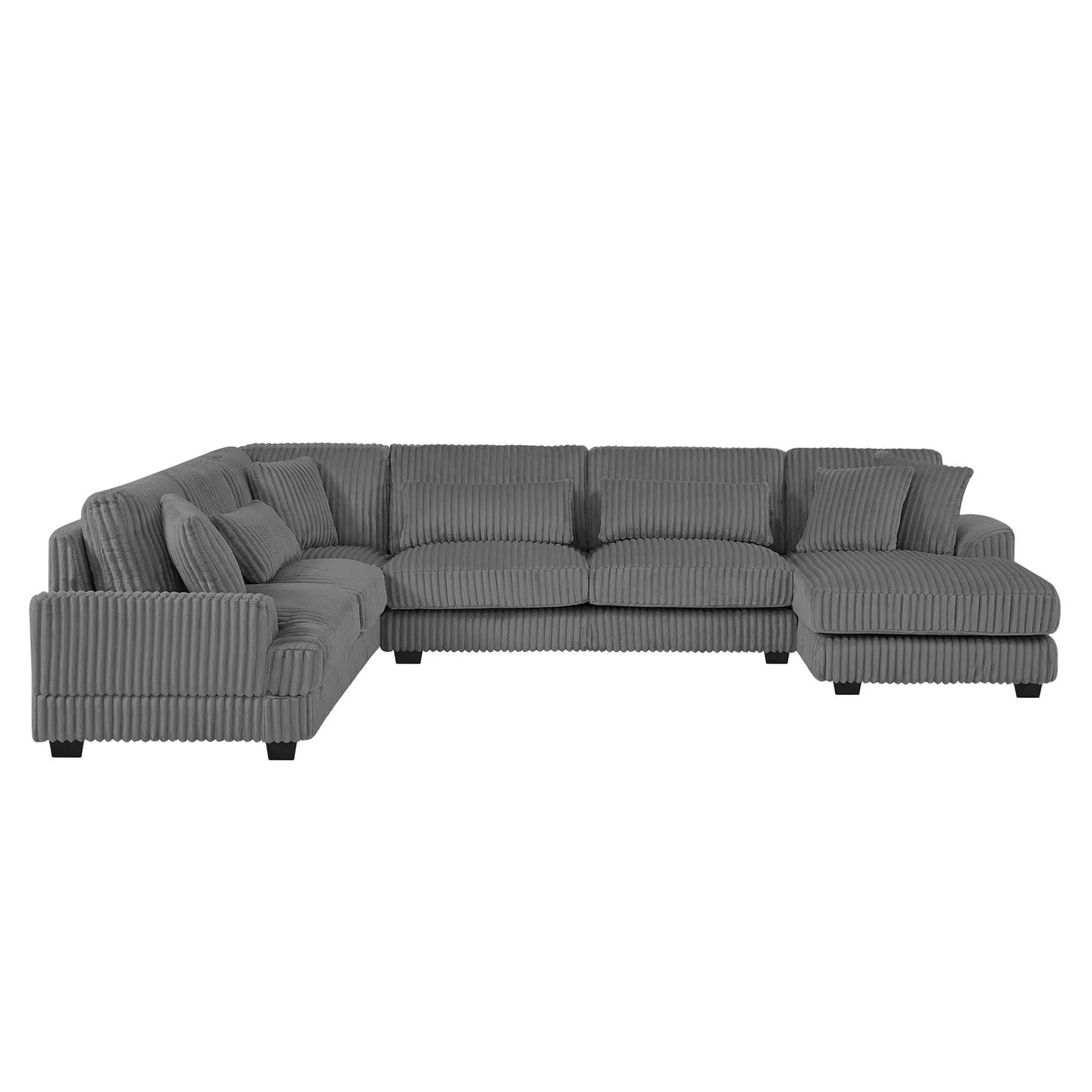 Oversized Sectional Sofa U - Shaped Sofa Couch Modern Sofa Upholstered In Soft With A Chaise Lounge For Living Room by Unique Piece Furniture