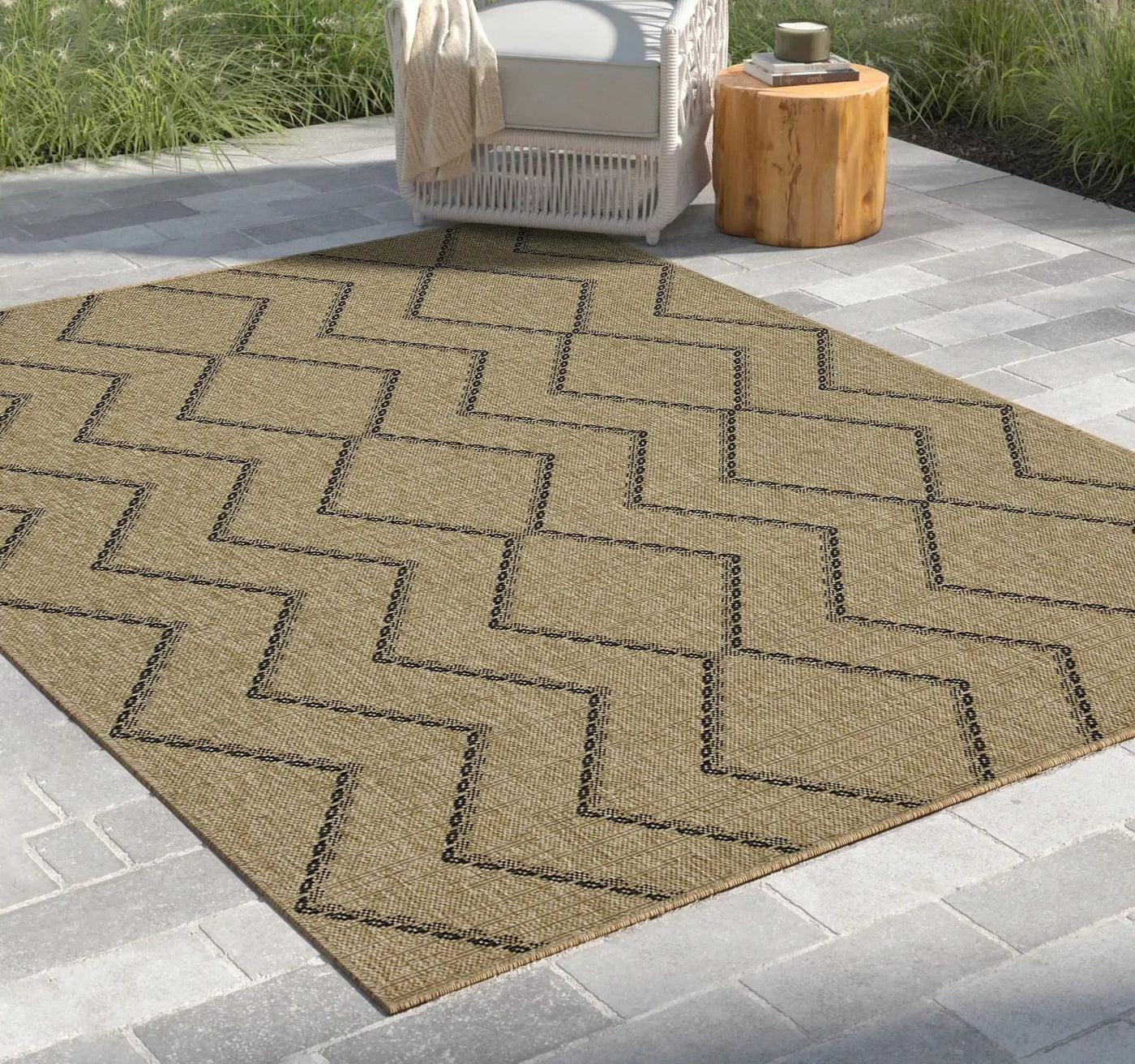 Earth - Indoor / Outdoor Polypropylene Area Rug - Jute / by HouseOfZazla