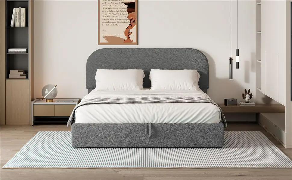 Upholstered Platform Bed With Hydraulic Storage System by HouseOfZazla