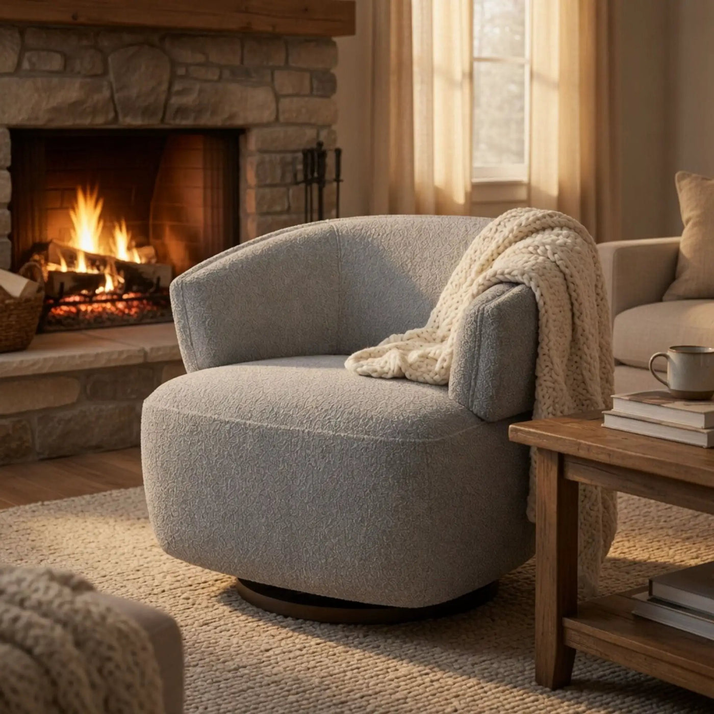 Swivel Barrel Accent Oversized Club Chair by HouseOfZazla