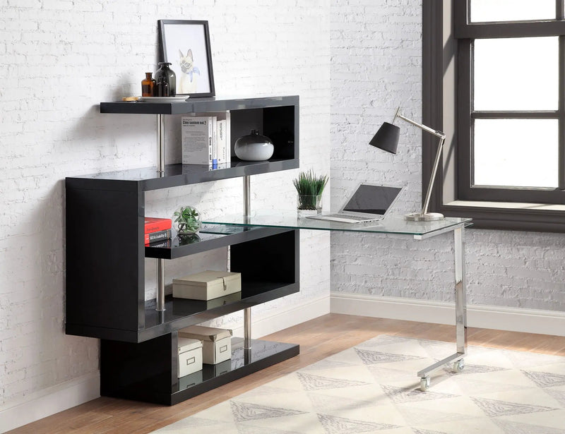 Buck II - Writing Desk With Bookshelf by Unique Piece Furniture