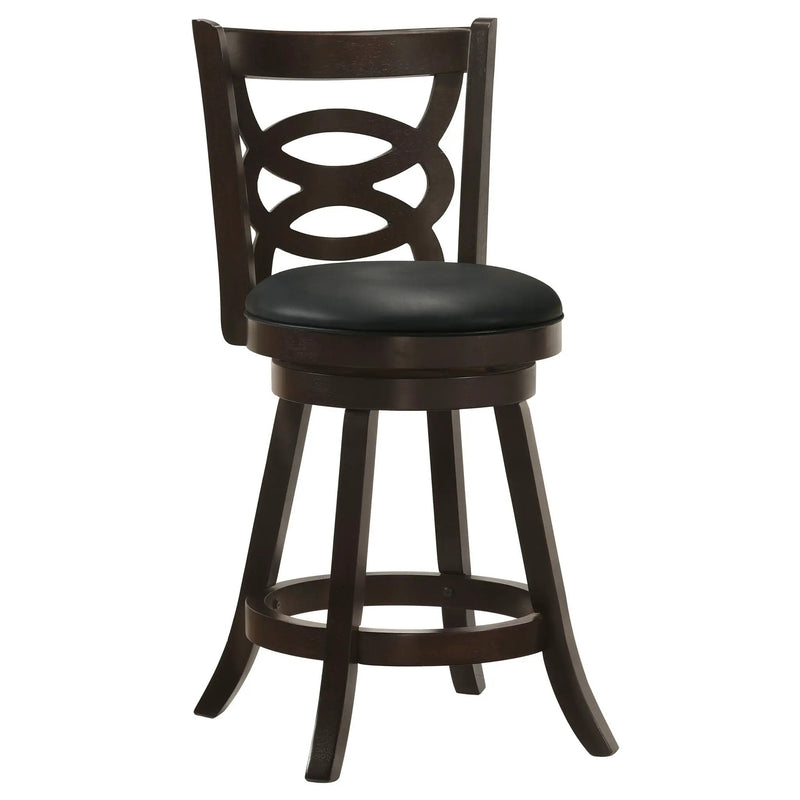 Calecita Wood Swivel Counter Stool Cappuccino (Set of 2) by Unique Piece Furniture