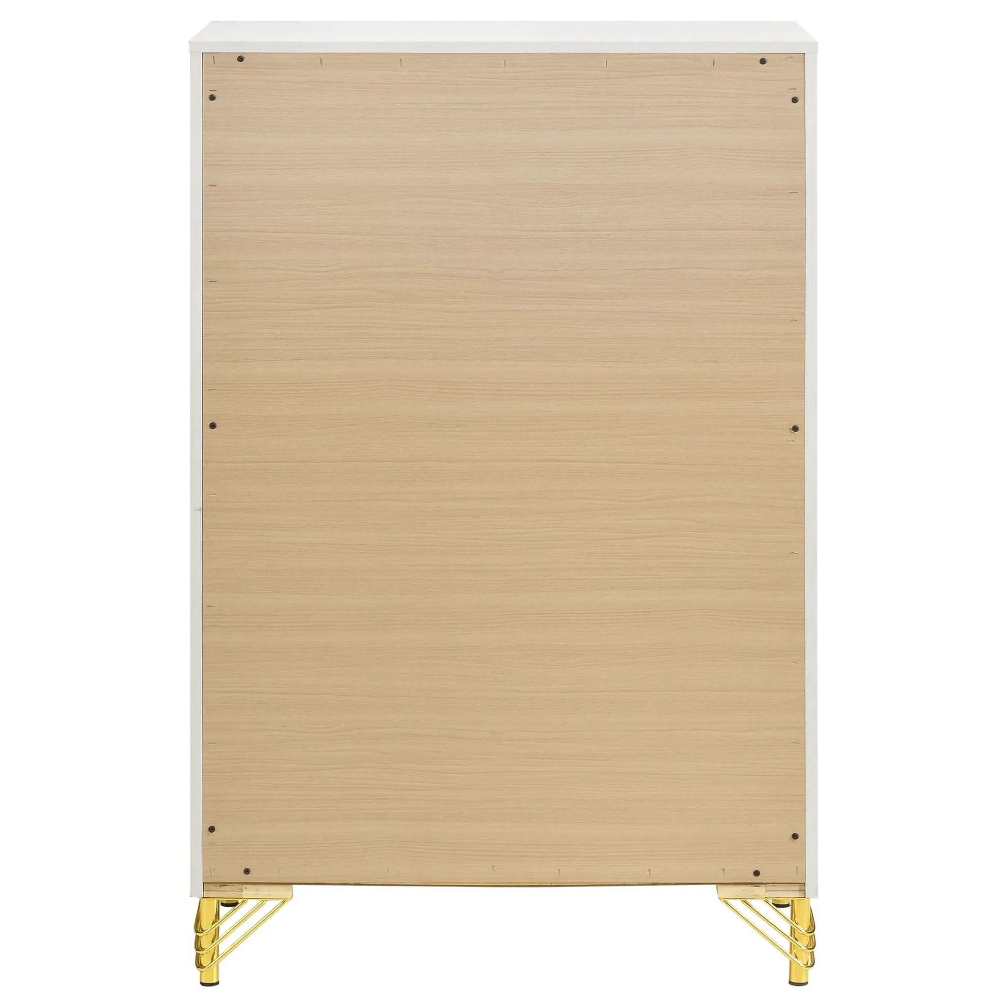 Chesney - 5 Drawer Chest With Trim - White