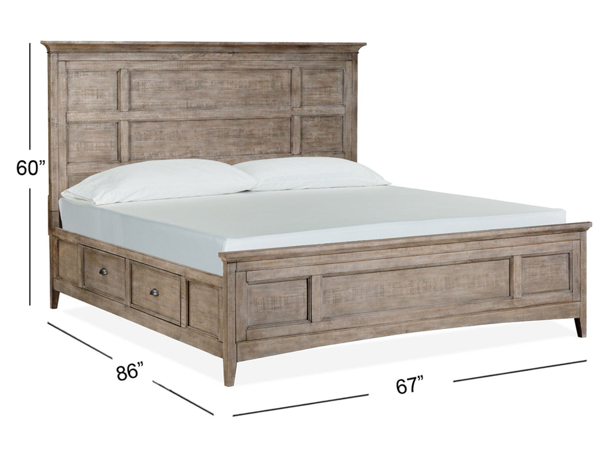 Paxton Place - Complete Panel Bed With Storage Rails, photo 3 of 7
