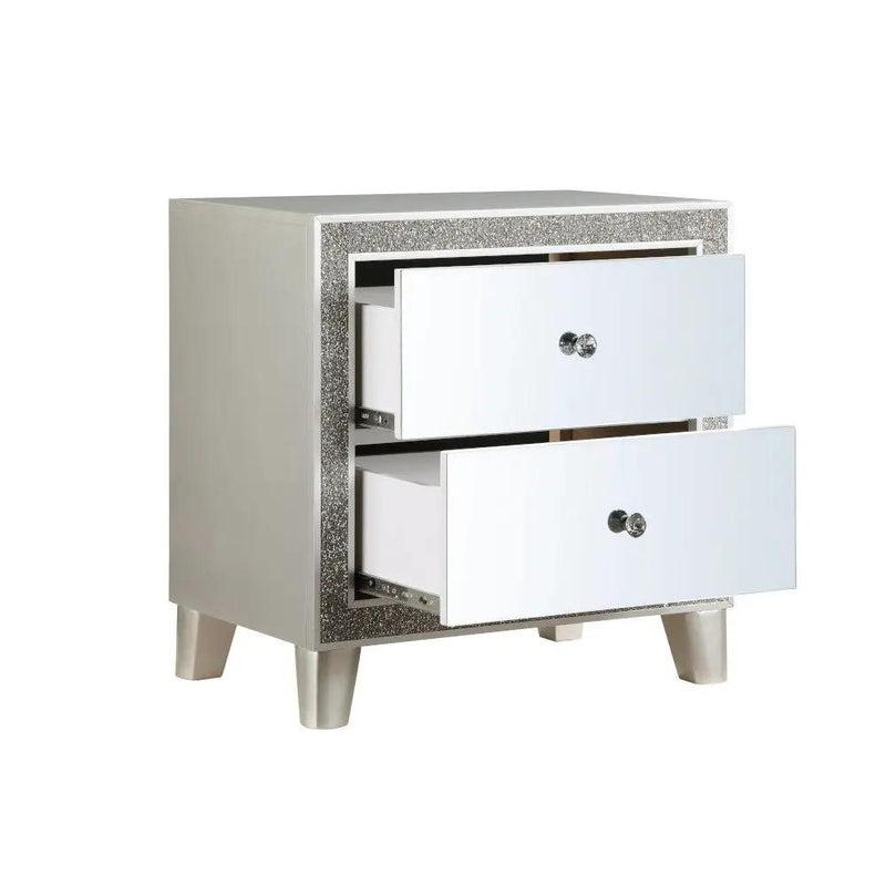 Sliverfluff - Nightstand - Mirrored & Champagne by Unique Piece Furniture