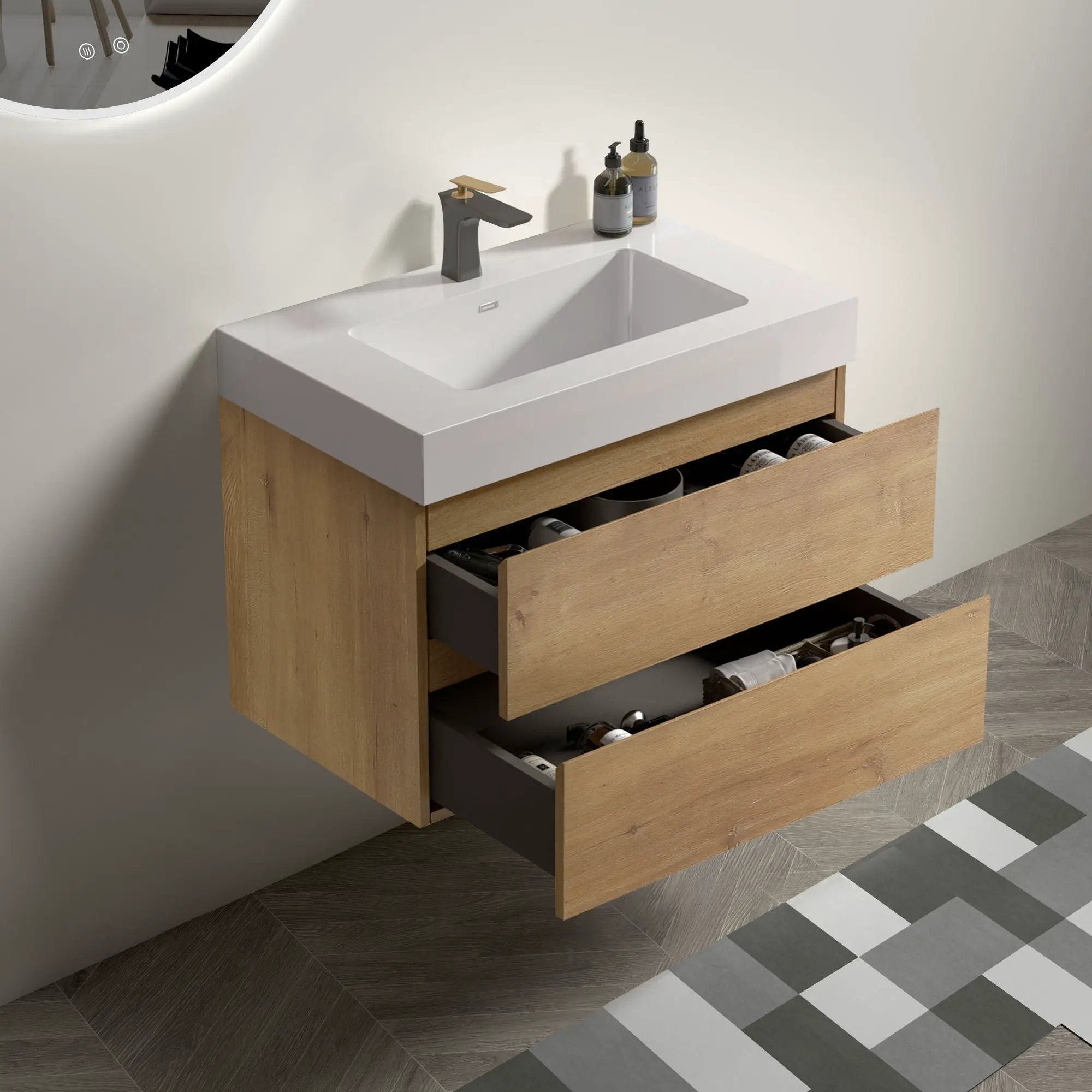 Alice Wall Mounted Bathroom Vanity with Sink by HouseOfZazla