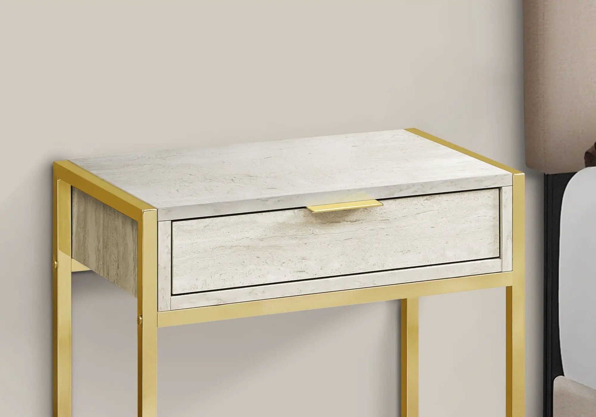 Accent Side Table, Storage Drawer, Spacious Tabletop by Unique Piece Furniture