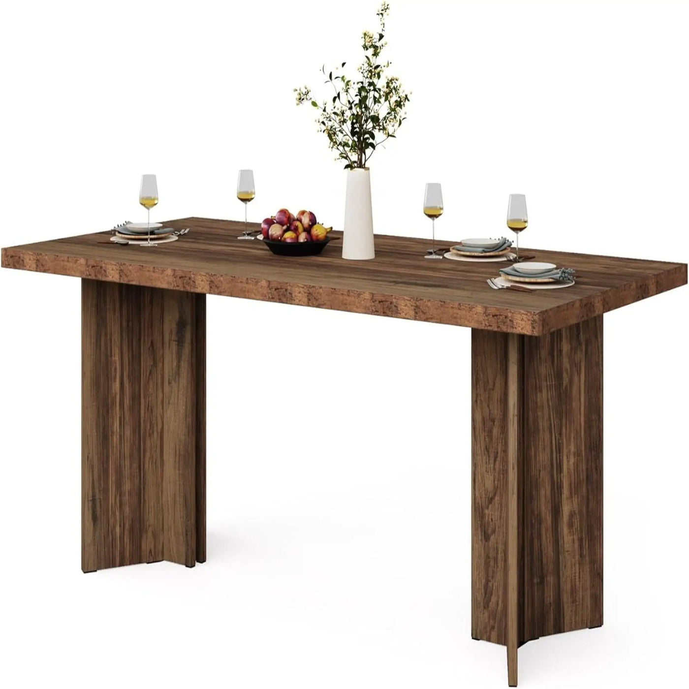 Dining Table For 4 - 6 People, Kitchen Table With Thick Top by HouseOfZazla