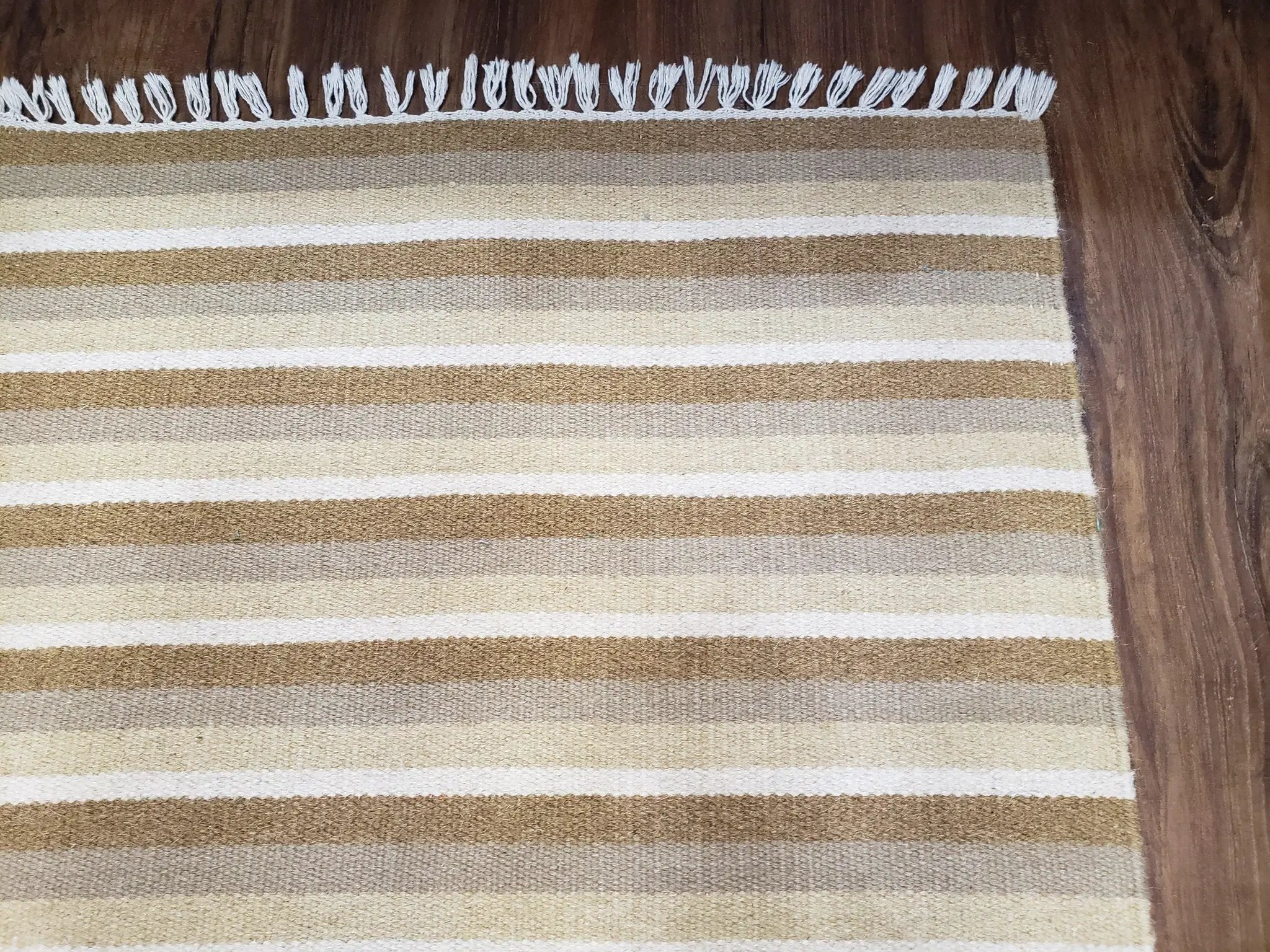 Striped Runner Rug, Flatweave Runner Rug, Hallway Runner, 15 ft Carpet Runner for Hall, Earth Tone Colors, Handmade Hand Woven Farmhouse Rug by Jewel Rugs