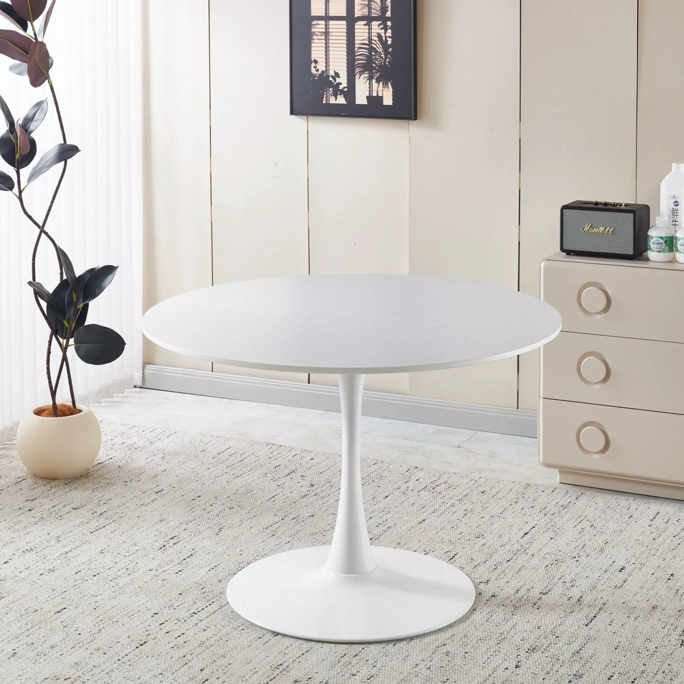 Mid-Century Tulip Dining Table With Round Top by Unique Piece Furniture