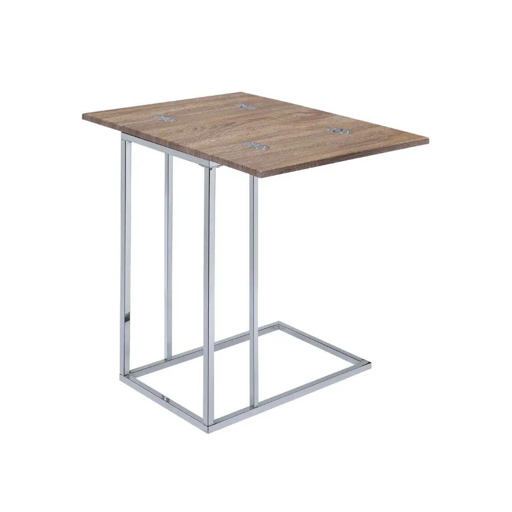 Danson - Accent Table - Weathered Oak & Chrome by Unique Piece Furniture