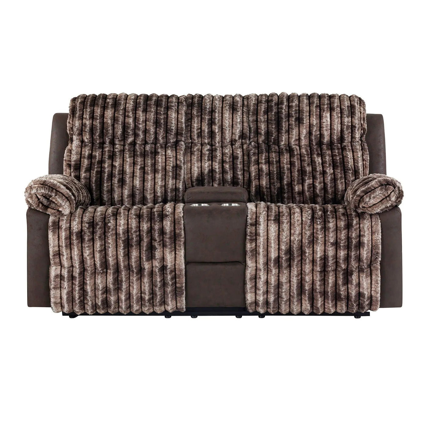 Bruni - Console Reclining Loveseat With Manual Recline by HouseOfZazla