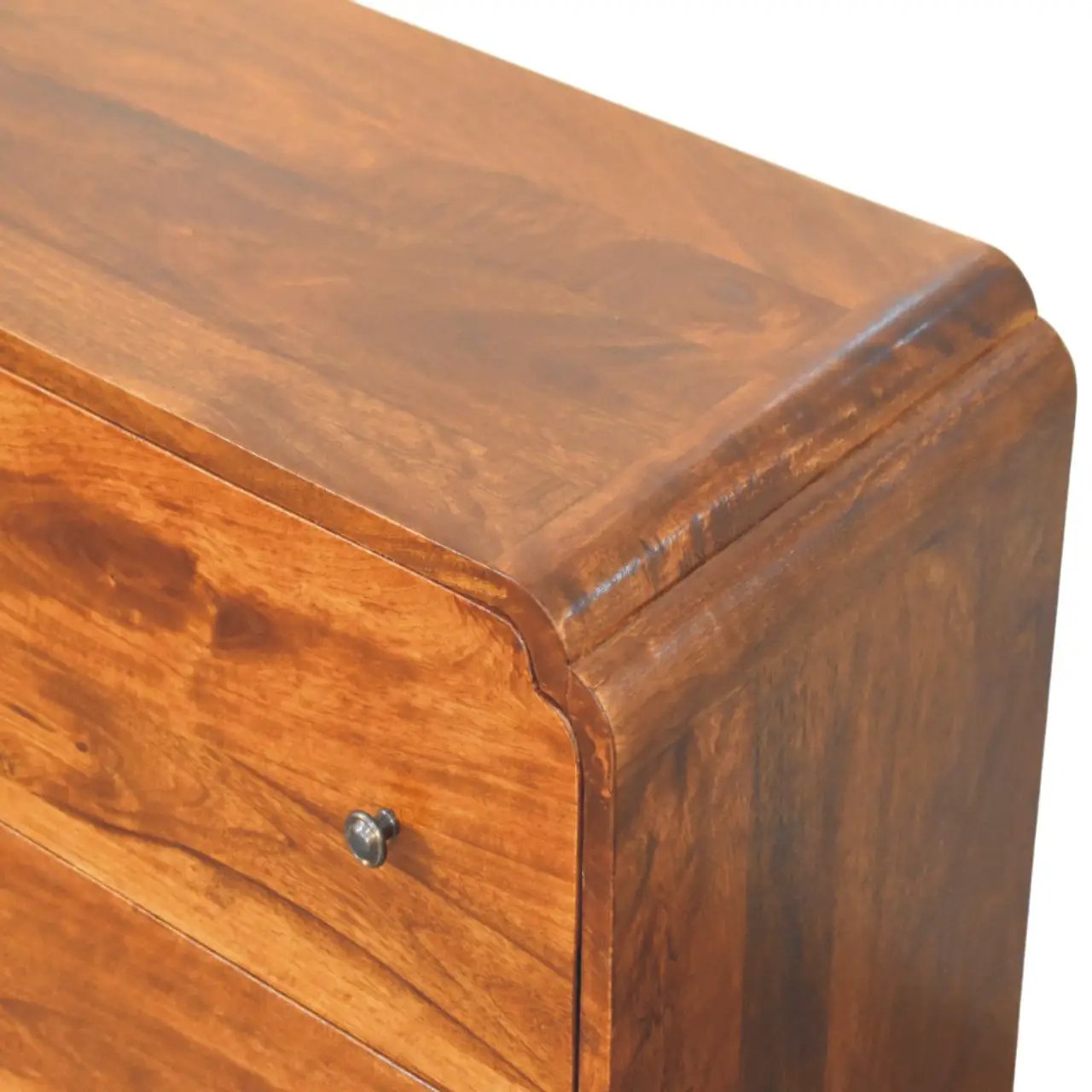 Solid Wood Newton Chest, 3-Drawers, Chestnut by HouseOfZazla