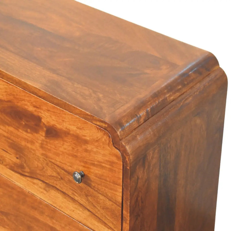 Solid Wood Newton Chest, 3-Drawers, Chestnut by HouseOfZazla