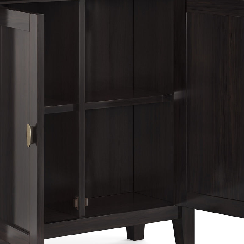Hickory Brown Low Storage Cabinet with Adjustable Shelves - Accent Cabinet, photo 3 of 7