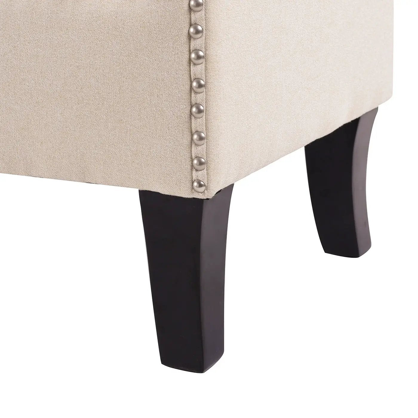 Kathy - Roll Arm Entryway Accent Bench - Sky Neutral Beige by HouseOfZazla