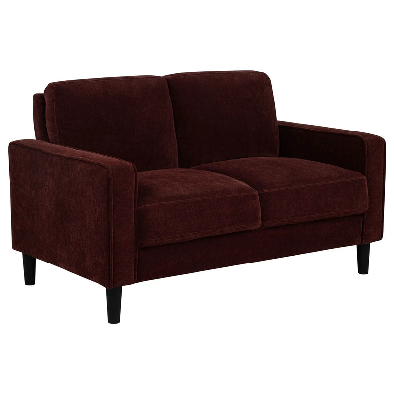 Ruth 2-piece Fabric Upholstered Track Arm Sofa Rust Red by Unique Piece Furniture