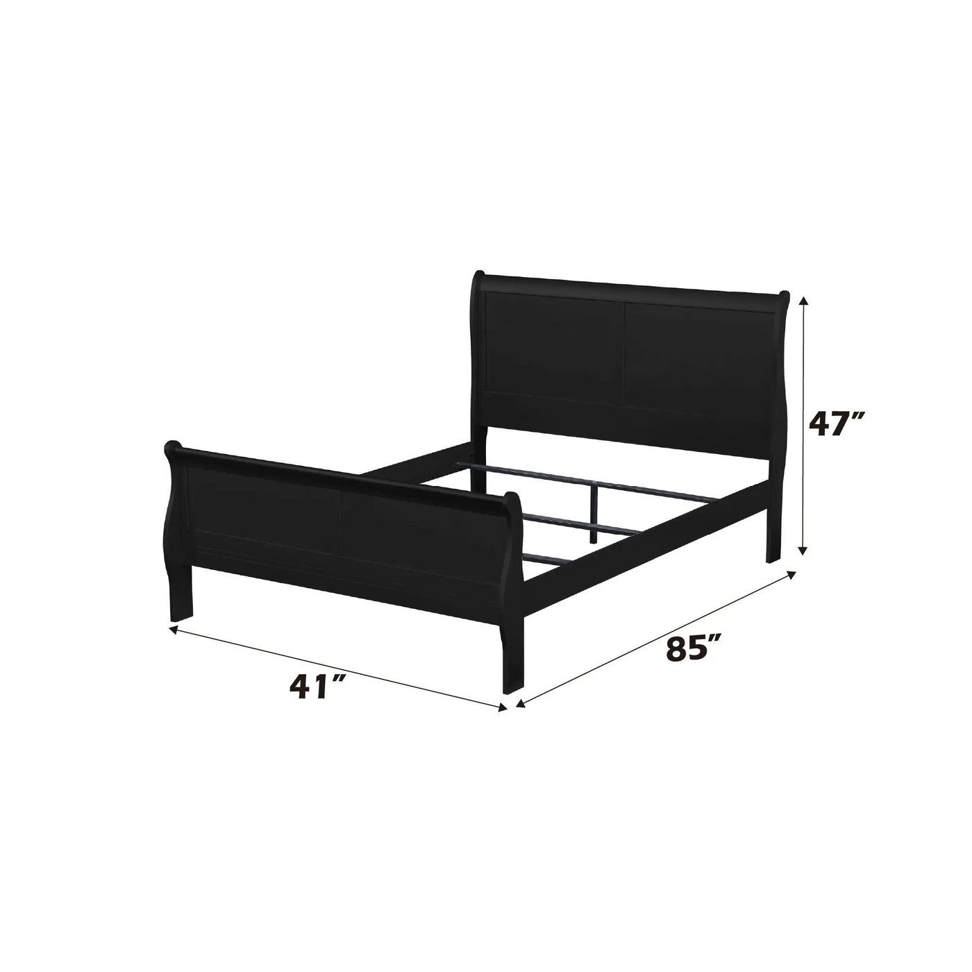 Louis Philippe Sleigh Style Bed by HouseOfZazla