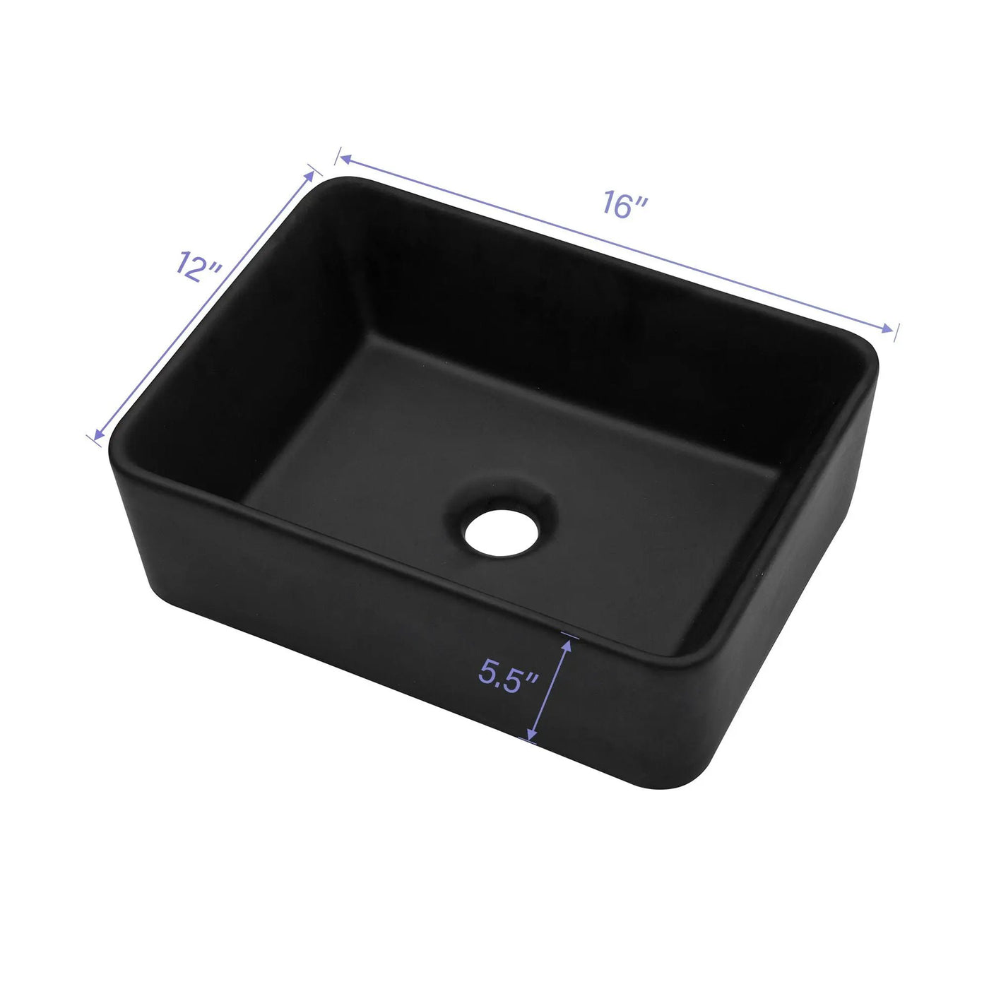 Sleek Ceramic Rectangular Vessel Bathroom Sink by HouseOfZazla