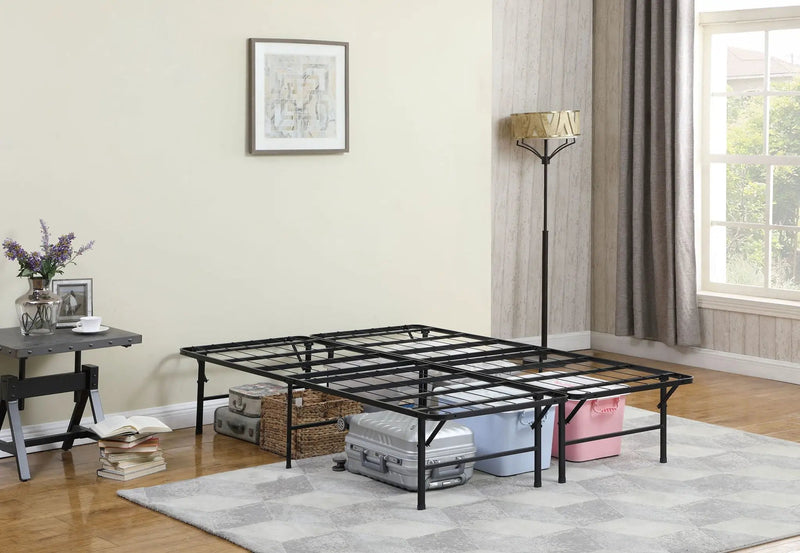 Mabel Metal Queen Mattress Support Platform Bed Black by Unique Piece Furniture