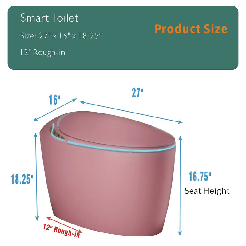 Unique Smart Toilet with Bidet Built-In by HouseOfZazla