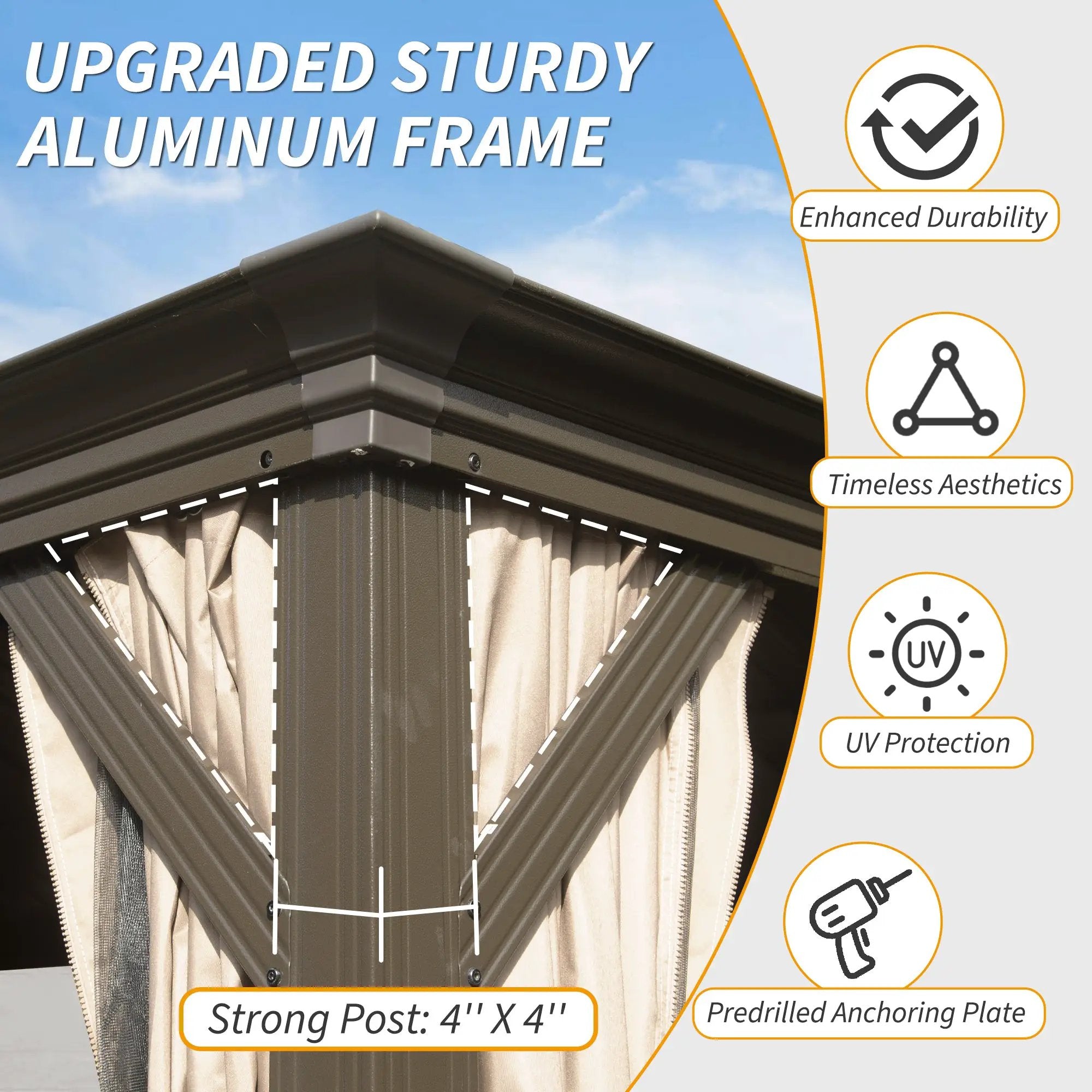 14' X 20' Hardtop Gazebo with Upgraded Features by HouseOfZazla