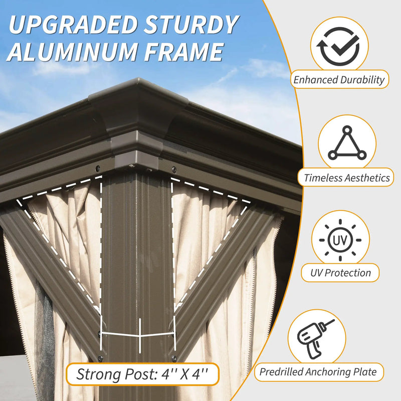 14' X 20' Hardtop Gazebo with Upgraded Features by HouseOfZazla