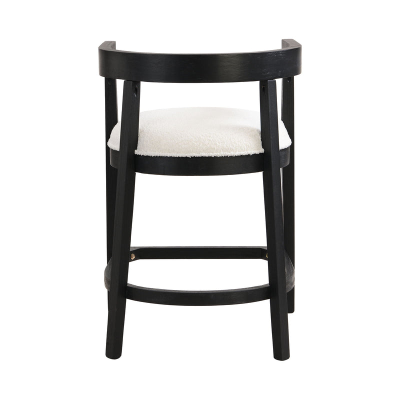 Modern Rubberwood Counter Stool Set With Upholstered Seats by HouseOfZazla