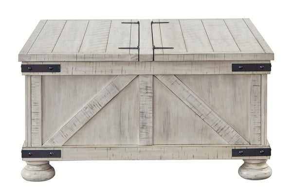 Carynhurst - Cocktail Table with Storage - Whitewash, photo 2 of 7