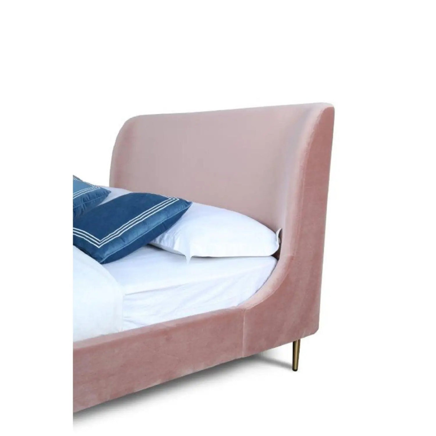 Heather - Upholstered Bed With Curved Headboard by HouseOfZazla