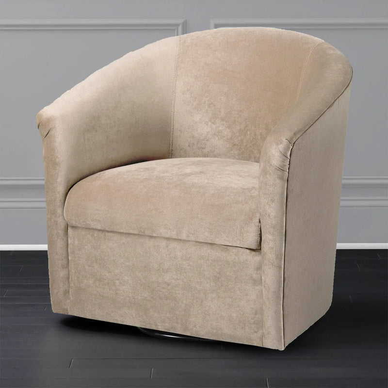 Eden - Swivel Chair With Upholstery And Hardwood Frame by HouseOfZazla