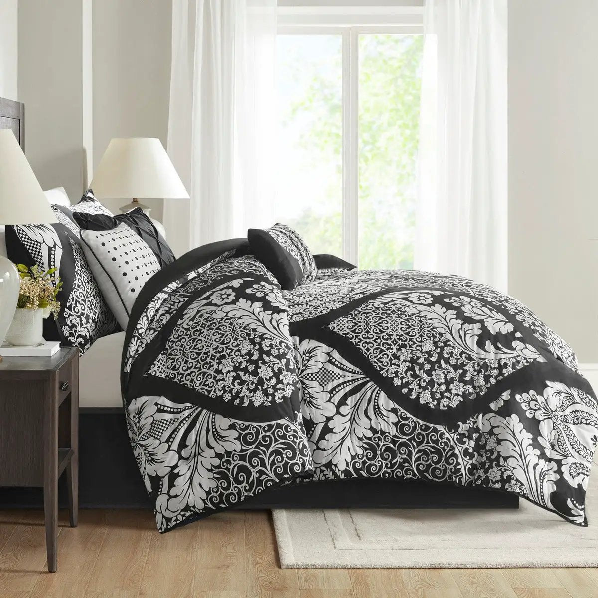 7 Piece Cotton Printed Comforter Set by HouseOfZazla