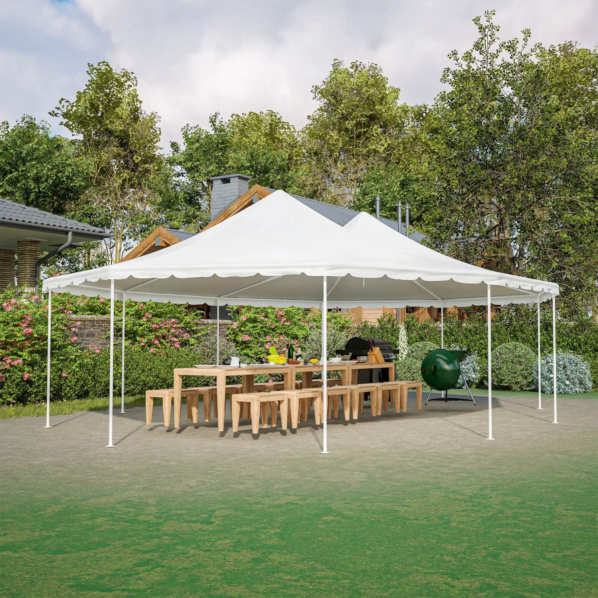[29X21FT] Extra-Large Heavy-Duty Outdoor Waterproof Party, Wedding Tent With Steel Frame (SAK53821) by SAKSBY WHOLESALE