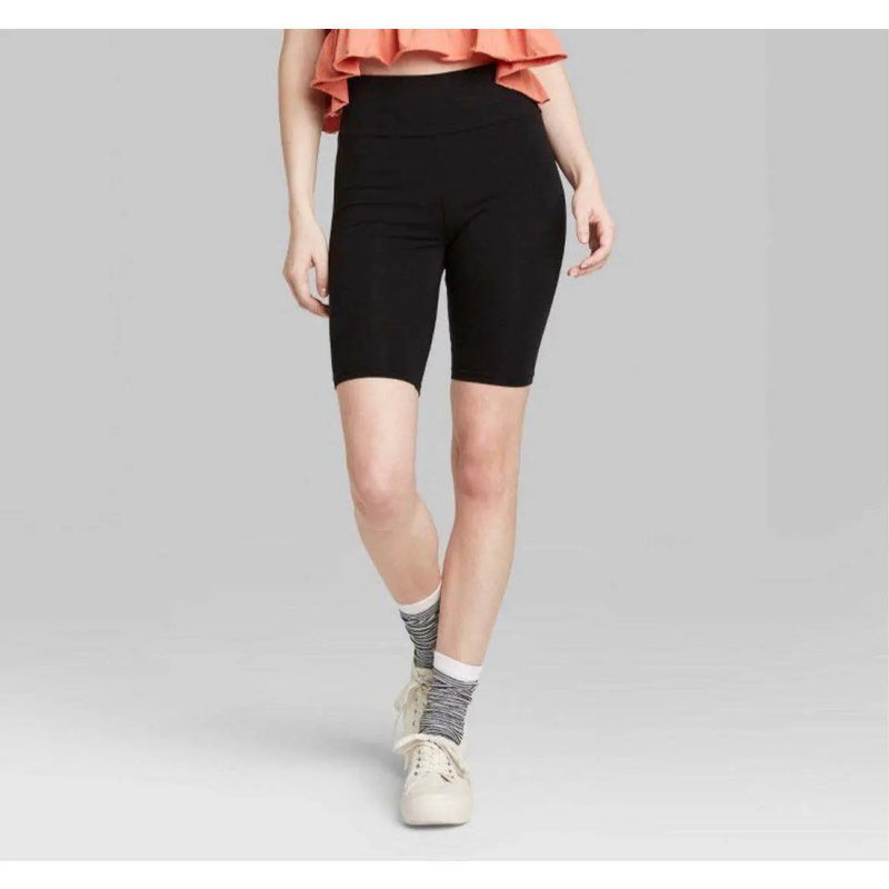 Women's High-Rise Bike Shorts - Wild Fable Black XS by Selzalot