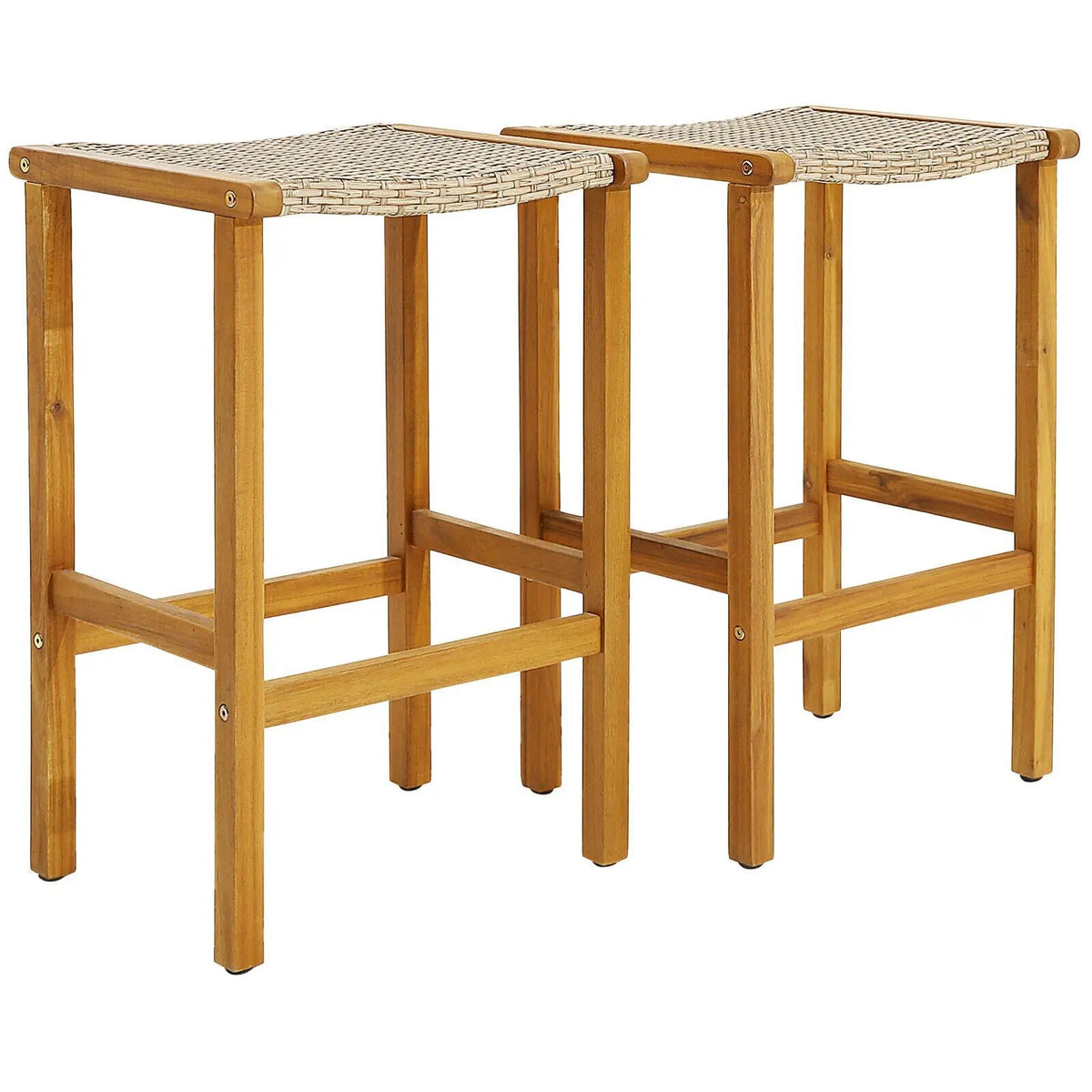 Patio Wood Bar Stools Set of 2/4 by DirectDeals