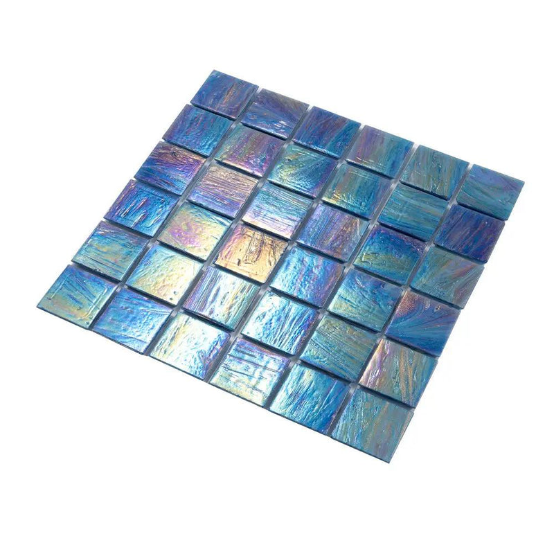 Midnight Blue 12x12 Glossy Uniform square Glass Mosaic Tile (10 pack, 10 sq ft/case) by Apollo Tile