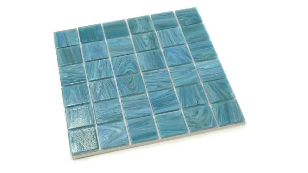 Yale Blue 12x12 Glossy Uniform square Glass Mosaic Tile (10 pack, 10 sq ft/case) by Apollo Tile