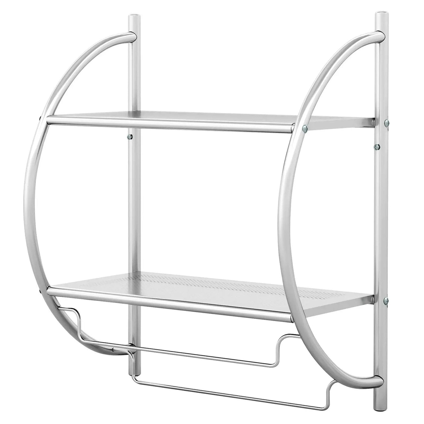 Wall Mounted 2-Tier Bathroom Towel Rack with 2 Towel Bars by DirectDeals